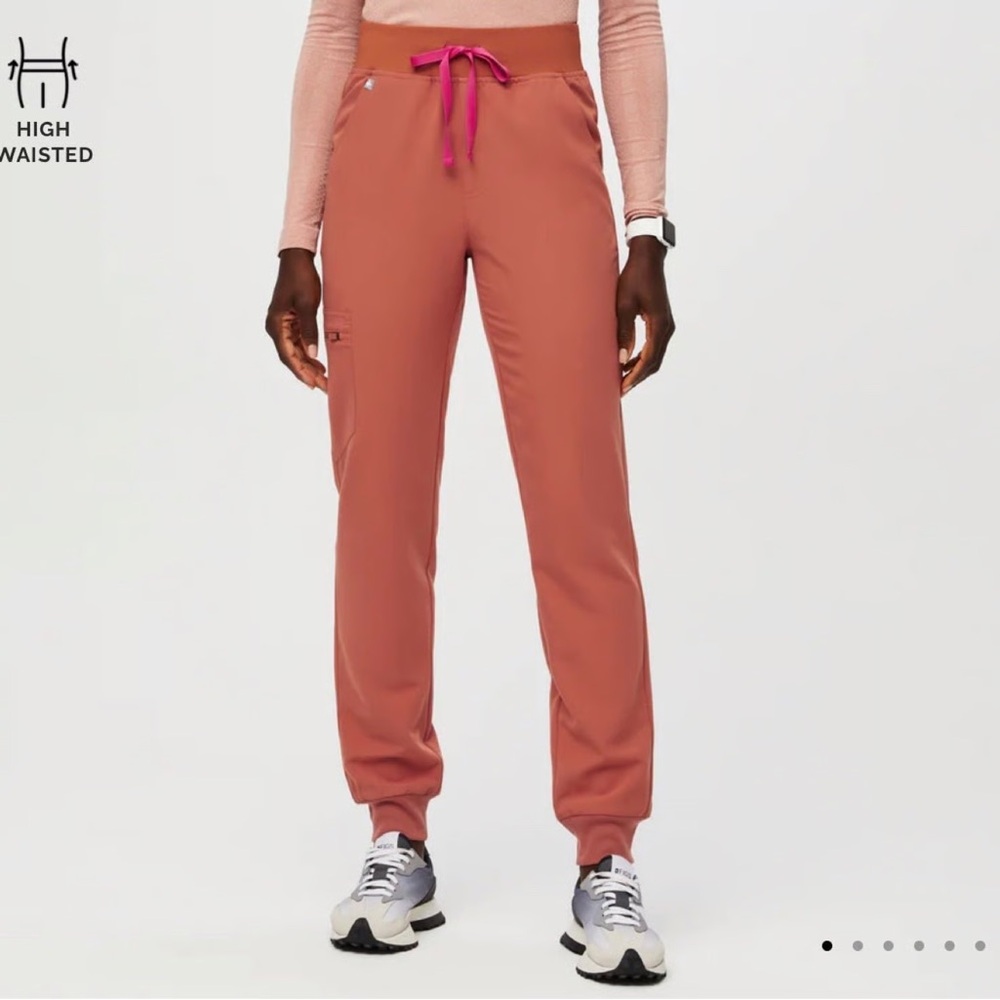 Figs terra cotta zamora jogger scrub pants